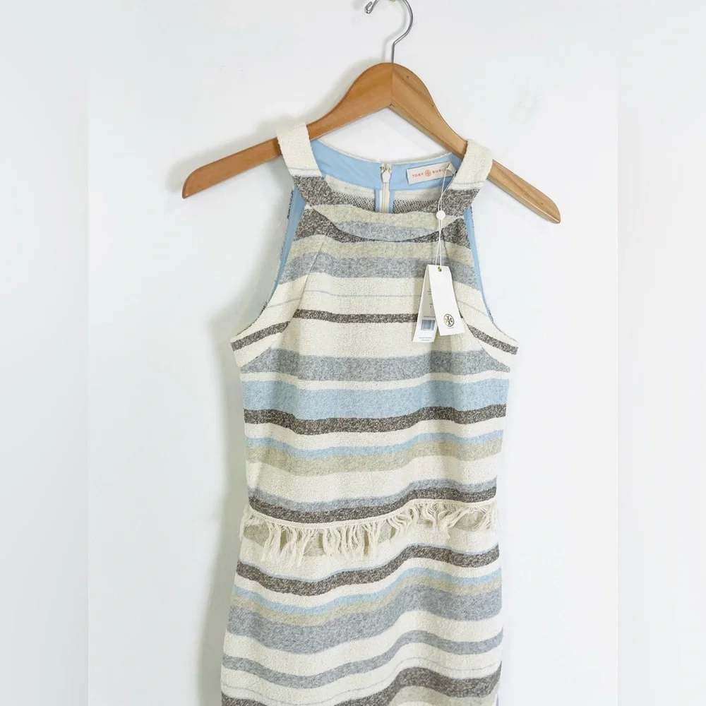 TORY‎ BURCH STRIPED SLEEVELESS DRESS